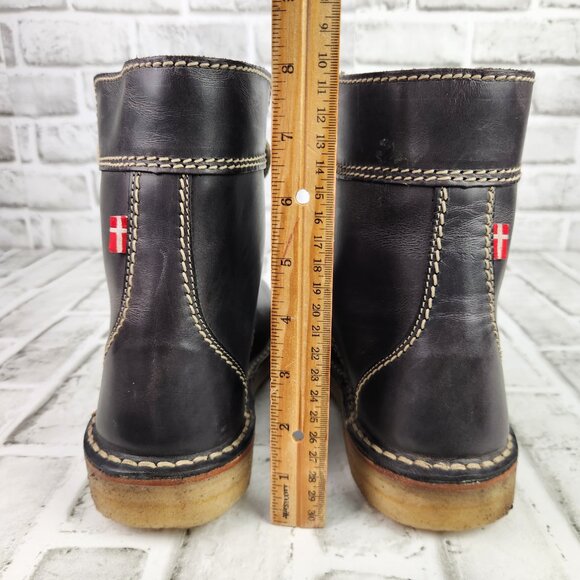 Duckfeet Odense Women's US 10 EU 41 Slate Gray Leather Wool Lined Lace-Up Boots - Picture 5 of 11